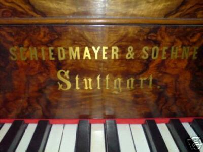 Tafelklavier Schiedmayer 1875, Signatur auf Vorstecker