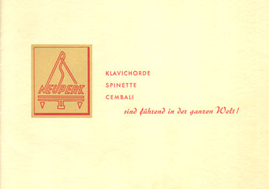 J. C. Neupert: Werbemappe (vor 1956)