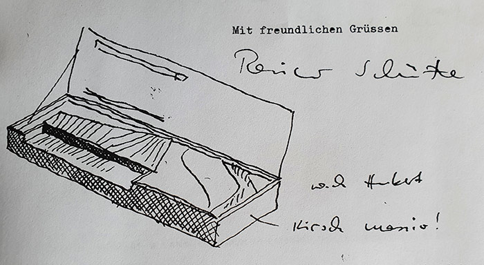 Clavichord nach Christian Gottlob Hubert (Ansbach 1782), Kopie von Rainer Schütze #S781 (Heidelberg 1957)