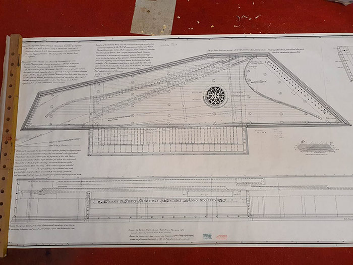 italienisches polygonales Virginal nach Giovanni da Pertici, Kopie von Martin Skowroneck